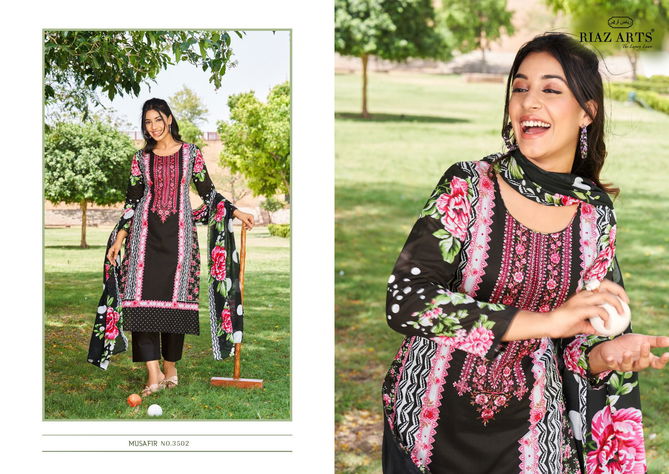 Musafir Vol 8 By Riaz Arts Digital Printed Karachi Cotton Dress Material Wholesale Online
